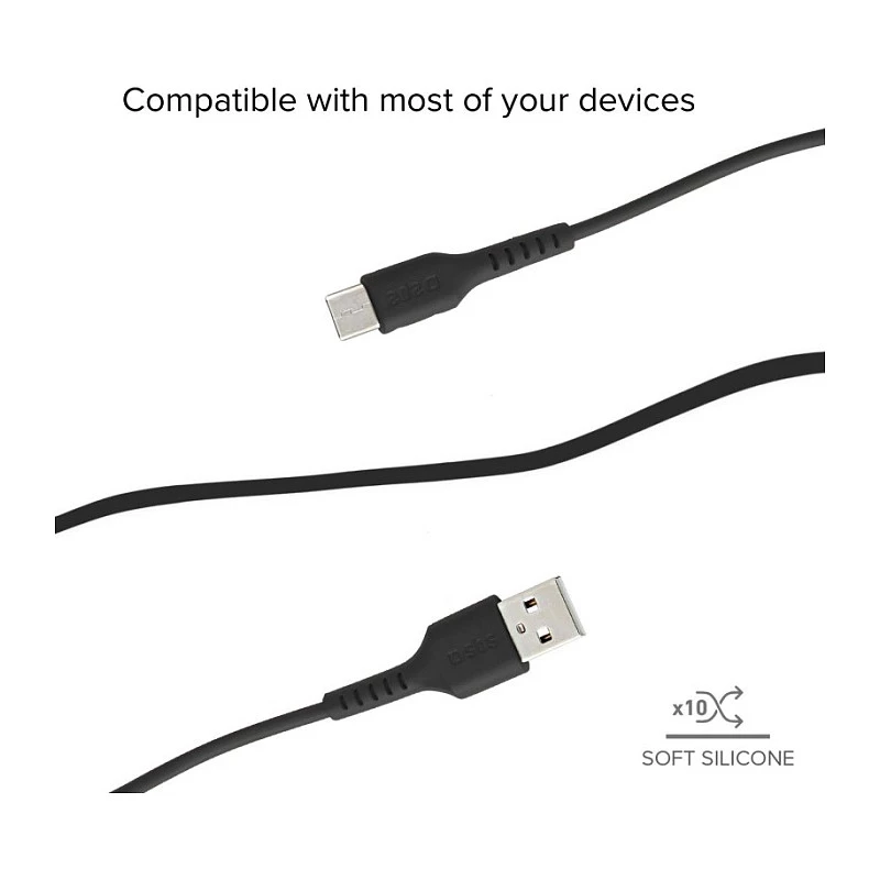 SBS TECABLEMICRO2K cable USB A Micro-USB B macho a macho negro 2 m (TEKabelMICRO2K)