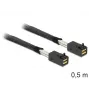 Delock – cable SAS interno – SAS 6Gbit/s – 4x Mini SAS HD (SFF-8643) a 4x Mini SAS HD (SFF-8643) – 50 cm – para ref.: 62703, 62704