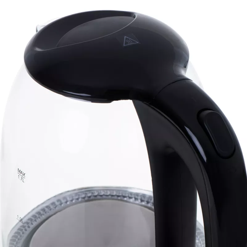 Mesko | Hervidor | MS 1302b | Eléctrico | 2200 W | 1,7 L | Vidrio | Base giratoria 360° | Negro