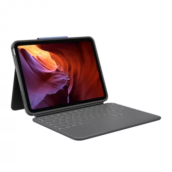 Logitech Rugged Folio - QWERTY - Español - 1,8 cm - 1,2 mm - Apple - iPad (10.ª generación) Modelo: A2696 - A2757 - A2777