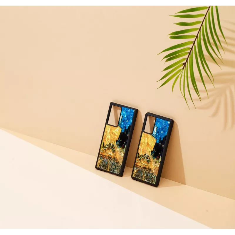 Funda para móvil iKins para Samsung Galaxy Note 20 Ultra — negra, diseño Café-Terrace