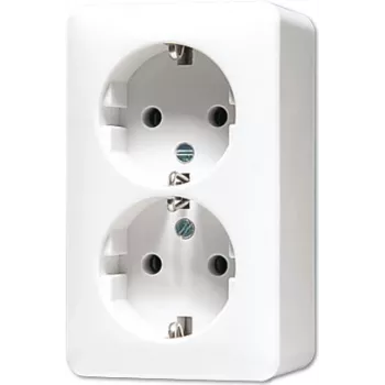 Caja empotrable JUNG 6020 A WW, tipo F, 61×102×47 mm, blanco