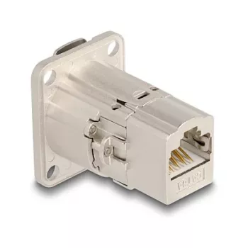 DeLOCK 67062 Pasamuros D-Type RJ45 Cat.6A STP, metal
