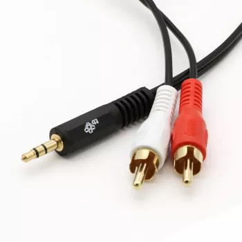 Cable TB mini jack de 3,5mm - 2x RCA M/M 1,5m (AKTBXAJ2RCA150B)