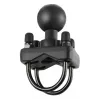 Base de rotula con doble abrazadera en U RAM Mounts para railes de 1,25