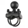 Base de rotula con doble abrazadera en U RAM Mounts para railes de 1,25