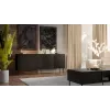 Cómoda cama meble Cama 4D CORTINA — 2000×400×810 mm, negro, aglomerado