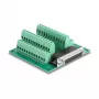 DeLOCK D-Sub HD de 44 pines conector hembra a regleta de bornes para carril DIN 84 mm x 86 mm x 30 mm