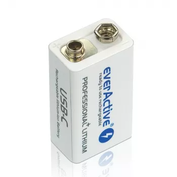 Batería recargable everActive 6F22/9V Li-ion 550 mAh con USB TYPE C