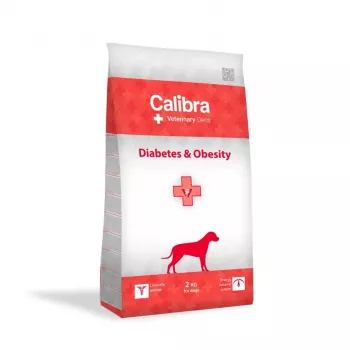 Pienso seco para perros Calibra VD Dog Diabetes & Obesity 2 kg — dieta veterinaria para el control de peso y glucosa, 35 % proteína, 8 % grasa