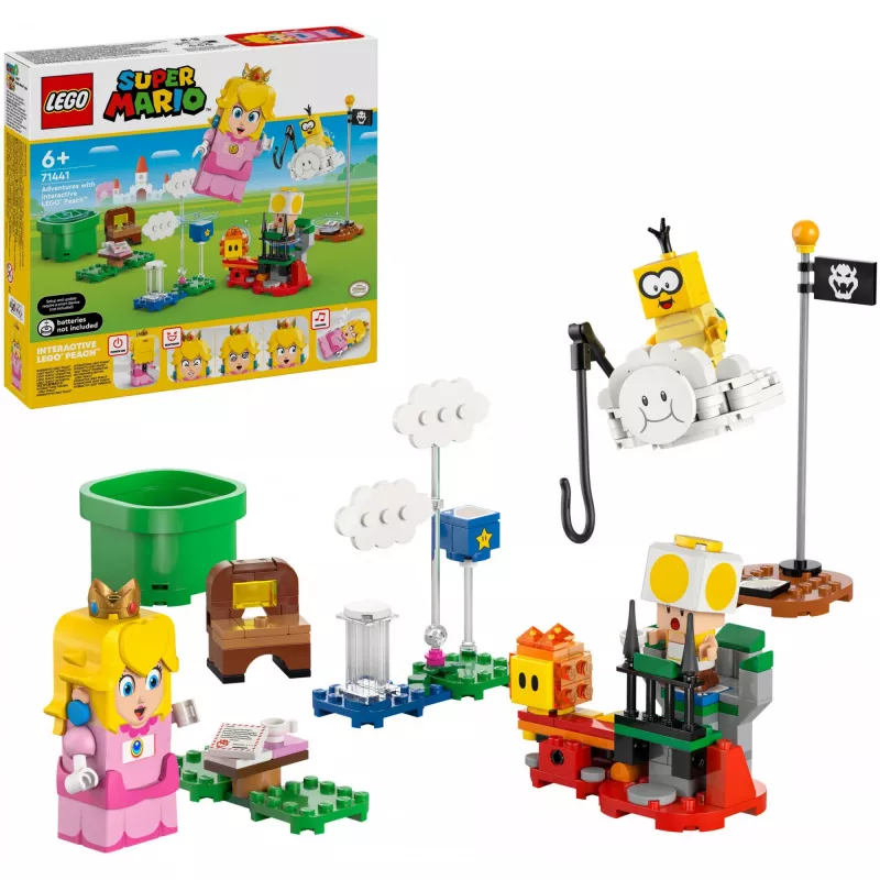 Juguete de construcción LEGO 71441 Super Mario set de figura interactiva de LEGO Peach, compatible con el sistema LEGO