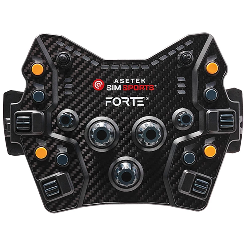 Button Box Asetek SimSports Forte GT — panel de control de carreras compacto con botones y diales configurables