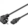 Goobay cable de conexión C13 > conector schuko (negro, 1,5 metros, conector acodado)
