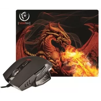 Rebeltec Red Dragon – ratón óptico – 6 botones – con cable – USB