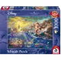 Schmidt Spiele 59479 Thomas Kinkade: Disney La Sirenita Ariel puzzle, 1000 piezas, 69,3 x 49,3 cm, dibujos animados