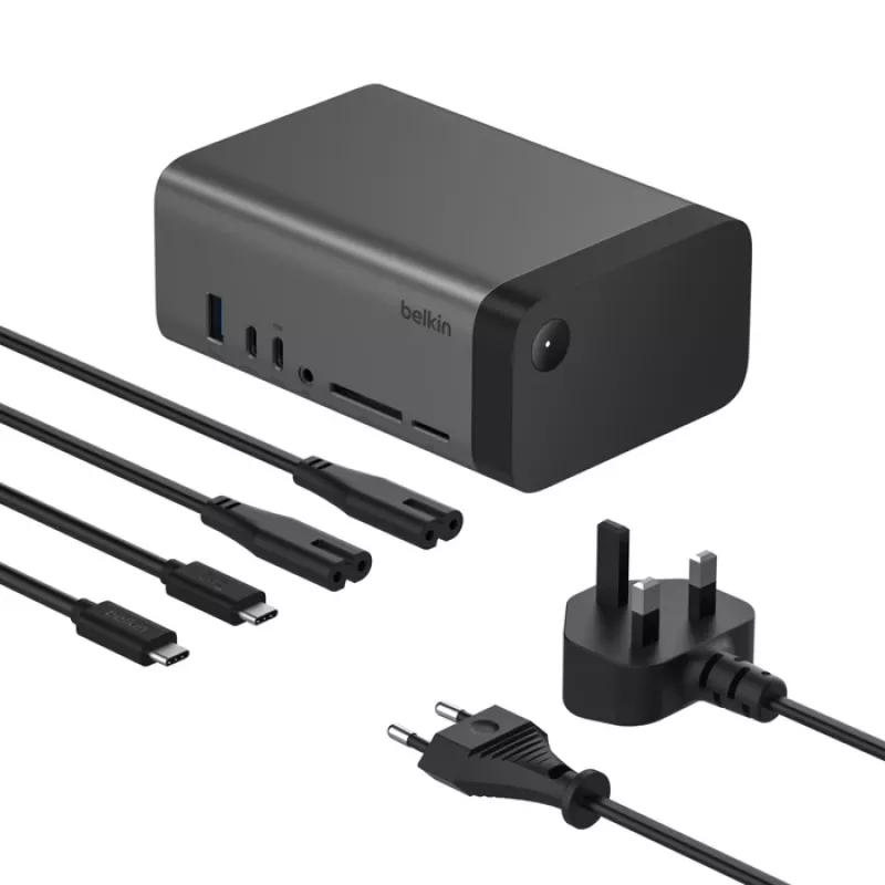 Hub Belkin Connect USB Type-C 10000 Mbit/s Gris