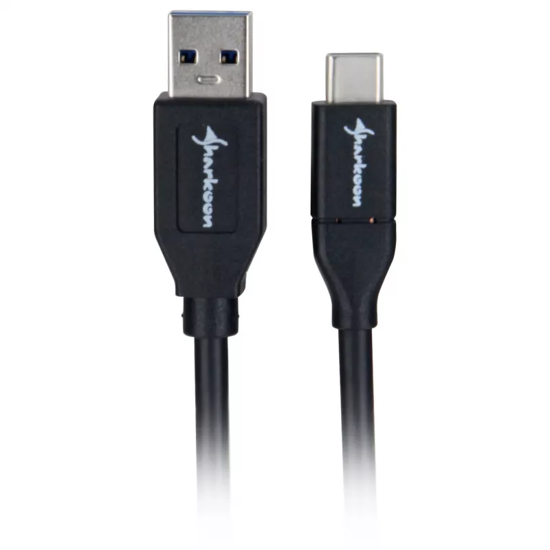 Cable Sharkoon USB 3.2 Gen 2 USB-A macho > USB-C negro 1 metro - cable - digital/datos