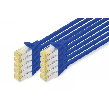 Cable de red Digitus CAT 6A S/FTP RJ-45 0,25 m Azul