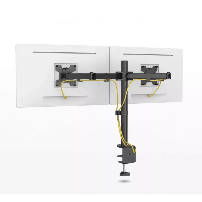 Soporte de mesa para doble monitor MONTIS Dual Monitor Mount Everest MT015, 13–27 pulgadas, 2 brazos, máx. 16 kg, VESA 75x75–100x100, negro