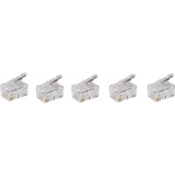 Conector de hilo ShiverPeaks BS72039-R5 conector macho RJ-10 recto 5 uds.