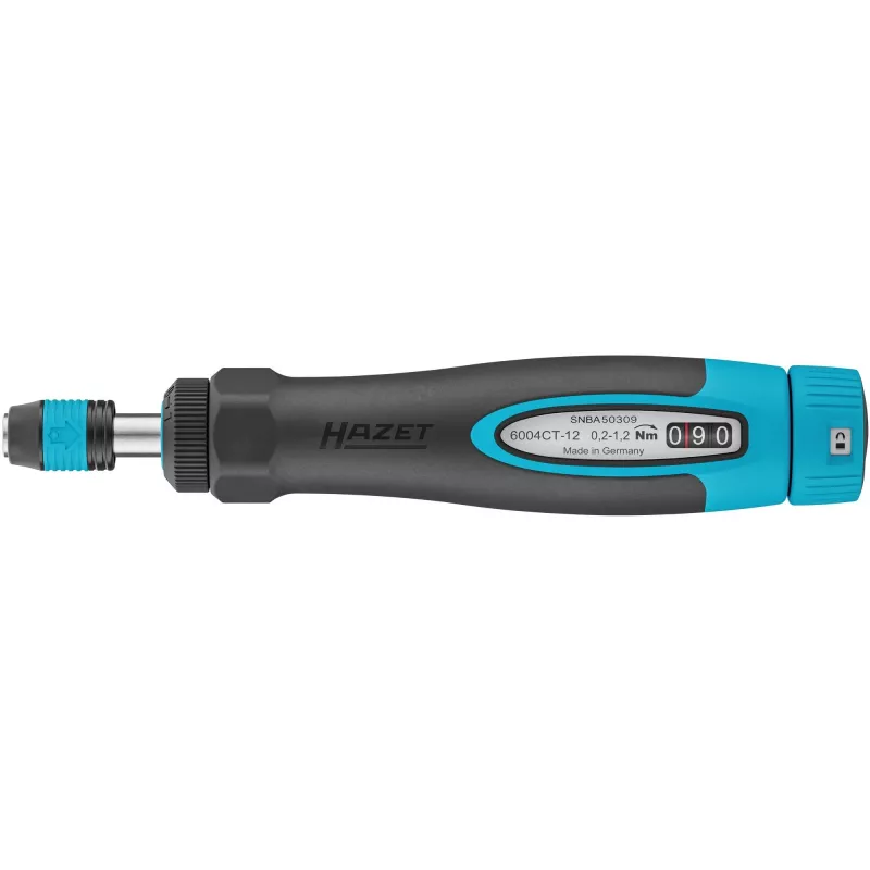 Destornillador dinamométrico 6004CT-12 (negro/azul, 0,2 - 1,2 Nm, portapuntas de 1/4, mango redondo)