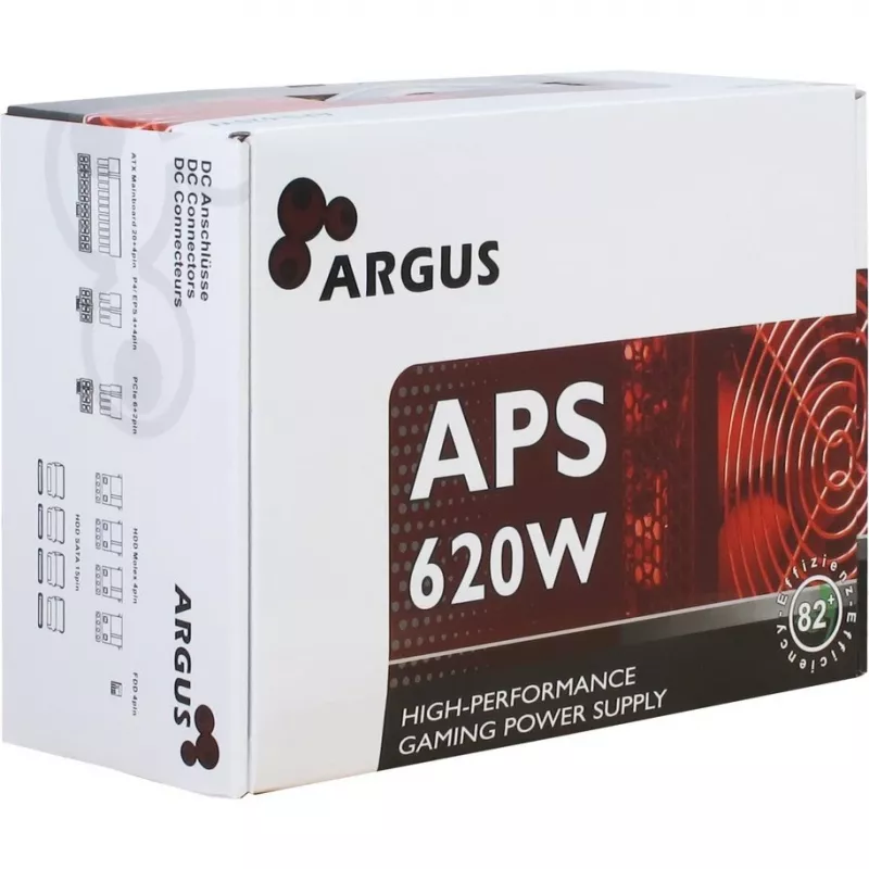 Fuente de alimentación Inter-Tech Argus APS 620 W 20+4 pin ATX ATX negra