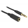 Cable de audio 3,5 mm conector macho a conector hembra DeLOCK 84666 negro 1 m