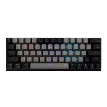 Teclado mecánico gaming White Shark Wakizashi GK-002721V2 — marco gris y negro, distribución US, switches azules