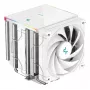 Disipador de aire DeepCool AK620 Digital SE White — dos ventiladores de 120 mm, 6 heatpipes, PWM, soporte LGA-1700, pantalla integrada