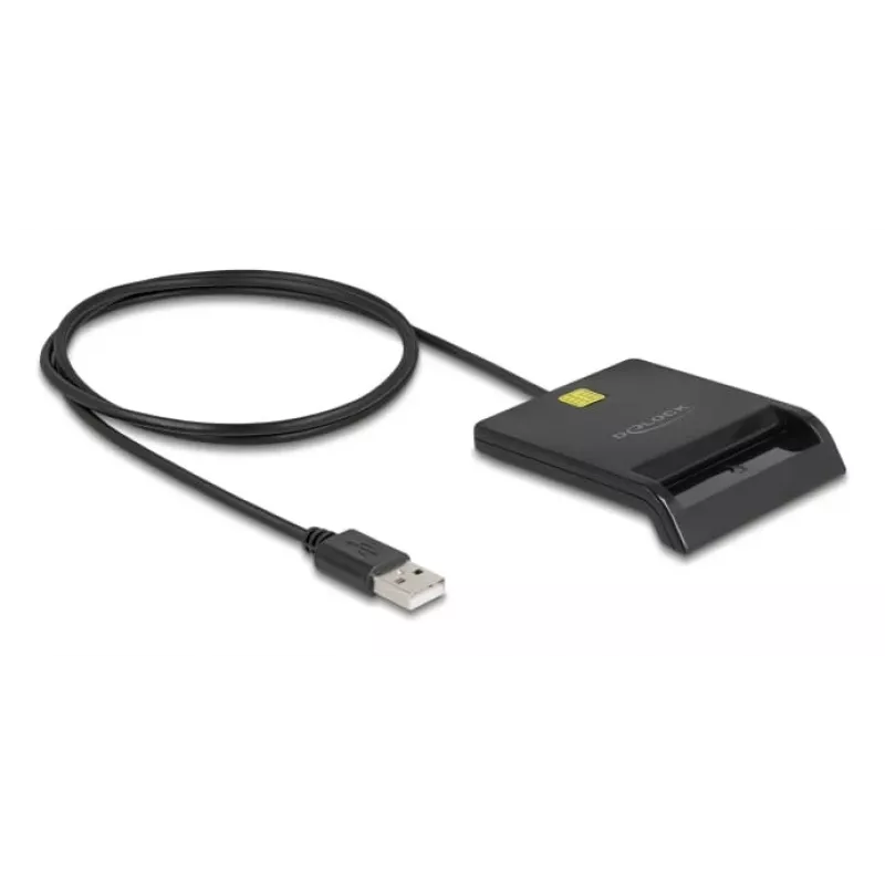 Lector de tarjetas inteligentes DeLOCK 91724 USB Type-A negro