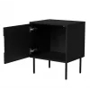 Mesita de noche Cama INSERTO, 2 uds., 50x40x61.5 cm, negro + LED