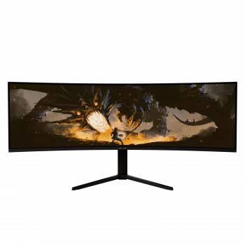 Monitor LED curvo 49 pulgadas Arozzi Nova — 5120 x 1440 Dual QHD, panel VA, 4 ms, hub USB, VESA