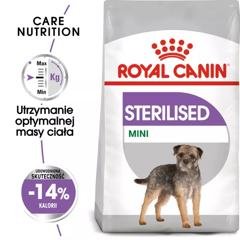 Pienso seco para perros Royal Canin MINI Sterilised — perros adultos de razas pequenas 8 kg, pollo, cuidado dental, control de peso