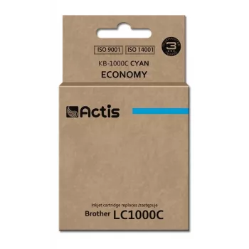 Set de cartuchos de tinta compatibles ACTIS KB-1000C para Brother LC1000C/LC970C, cian, 36 ml, capacidad estándar