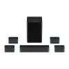 Altavoz Ultimea Poseidon D80 negro 7.1 canales, 8 altavoces, con cable e inalámbrico, subwoofer activo