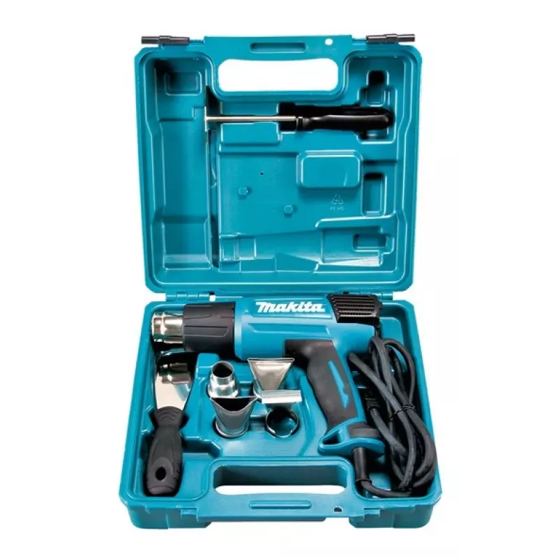Pistola de aire caliente Makita HG6031VK 500 l/min 600 °C 1800 W Negro, Azul