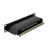 Panel de parcheo DeLOCK 10 pulgadas 8 puertos Cat.6A 1U negro