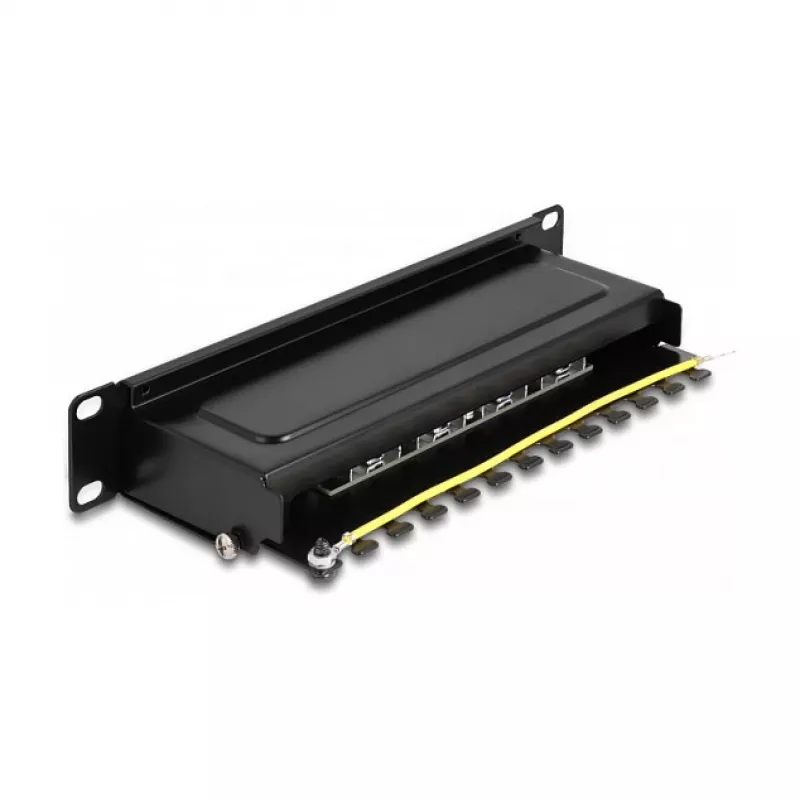 Panel de parcheo DeLOCK 10 pulgadas 8 puertos Cat.6A 1U negro