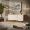 Cama Meble LUCCA 3D cómoda, 165x40x80 cm, cachemira