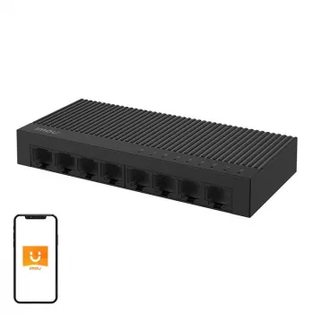 Switch LAN 8 puertos IMOU SF108C 100 Mb/s — no gestionado 8x puertos Ethernet 100 Mbps