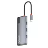 Hub USB-C Tellur TLL321061 con PD 3.0 100W, salida HDMI y 3× conectores USB 3.0