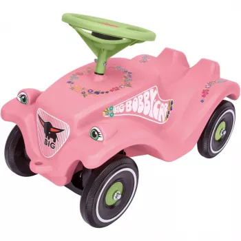 Bobby-Car-Classic Flower, correpasillos rosa/verde claro