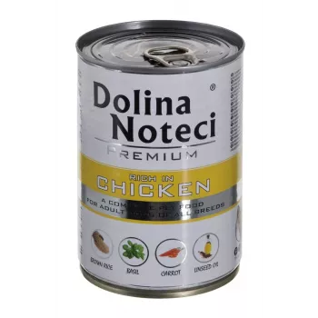 Comida húmeda para perros Dolina Noteci Premium Adult ternera pollo cerdo 400 g, sin gluten, sin conservantes