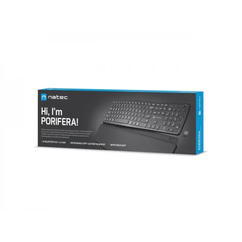 Teclado NATEC PORIFERA Home/Office Bluetooth QWERTY US International negro