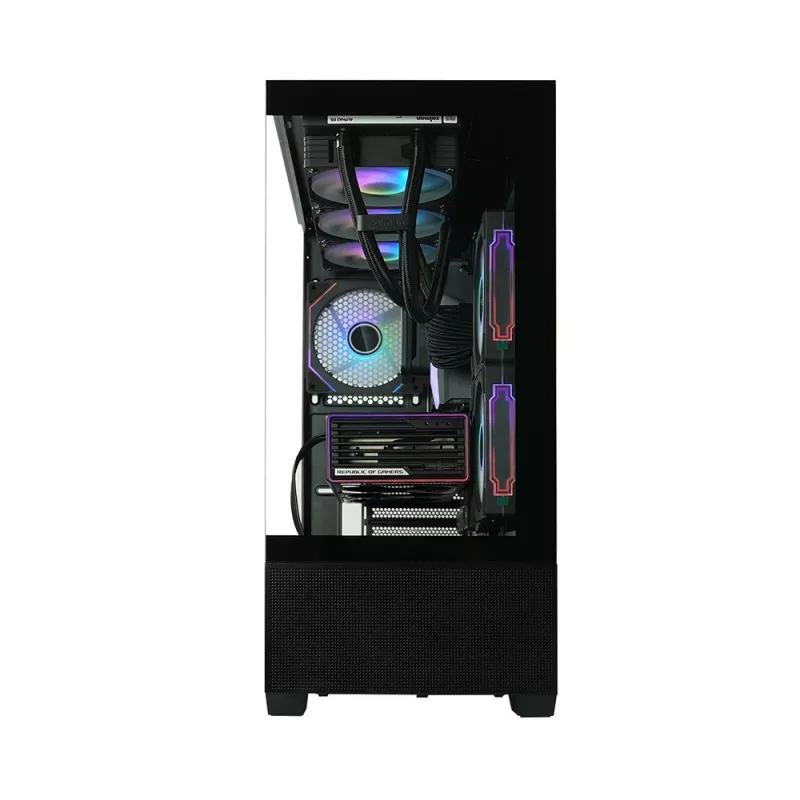 Caja de PC CHRONIX V2 Mid Tower ventiladores ARGB x3 negra