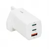 iBOX C-65 blanco, cargador universal GaN 65W con conector macho UK