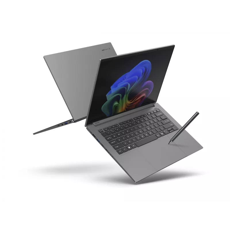 Portátil Acer Swift X 14 AI SFX14-61G — AMD Ryzen AI 9 365 2 GHz, GeForce RTX 5070, 32 GB RAM, 1.024 TB NVMe SSD (2× QLC), 14,5 inch bisagra 180°, Windows 11 Home