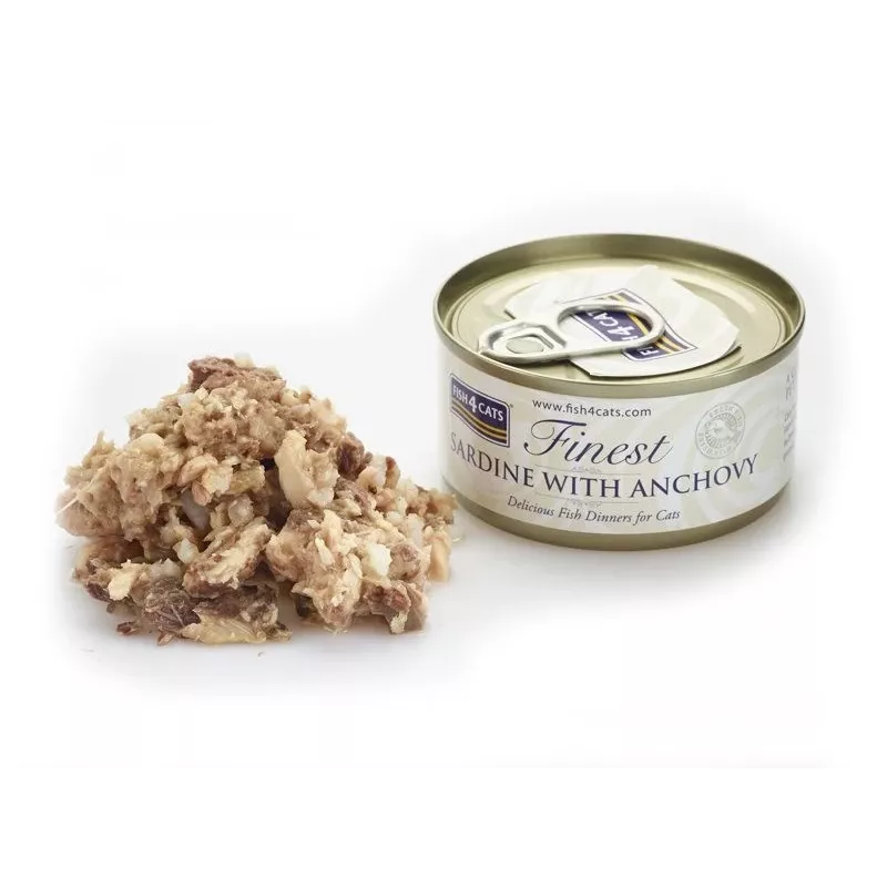 FISH4CATS Sardina con anchoa - Comida húmeda para gatos - 70g
