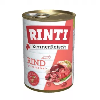 RINTI Kennerfleisch Ternera - Comida húmeda para perros - 400g