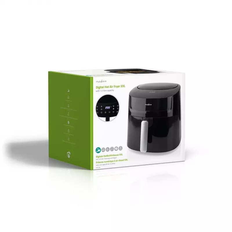 Freidora Nedis KAAF170BK Individual 7,2 l De pie 1800 W Freidora de aire Negro